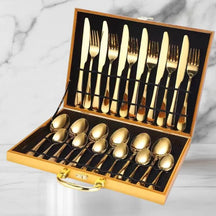 Conjunto de Talheres Premium 24 Peças em Aço Inoxidável 1010