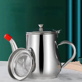 Pote Filtro de Óleo em Aço Inox com Tampa e Alça InnovaOil