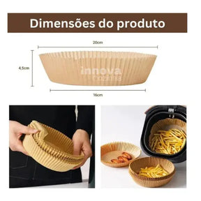 Forma AirFryer Descartável Redondo Antiaderente InnovaAir