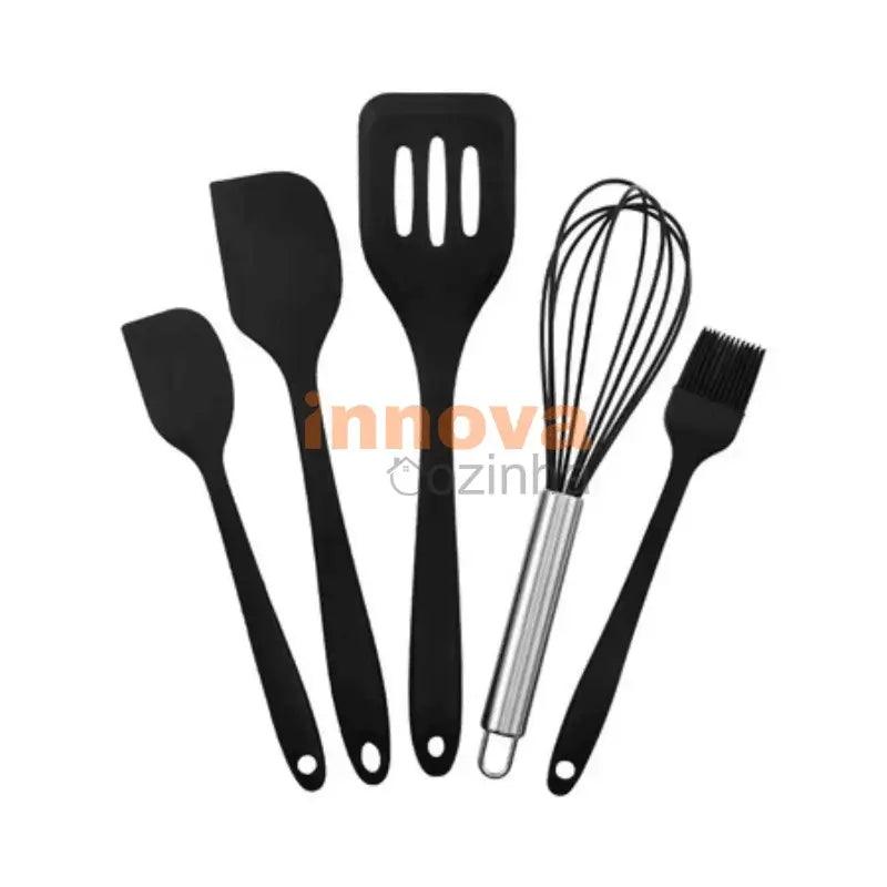 Kit Gourmet 12 Peças em Silicone & Bambu