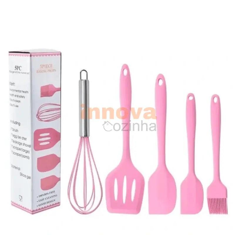 Kit Gourmet 12 Peças em Silicone & Bambu