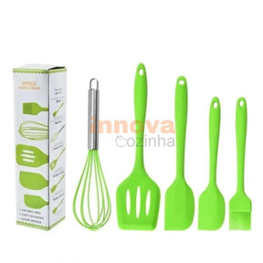 Kit Gourmet 12 Peças em Silicone & Bambu