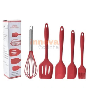 Kit Gourmet 12 Peças em Silicone & Bambu