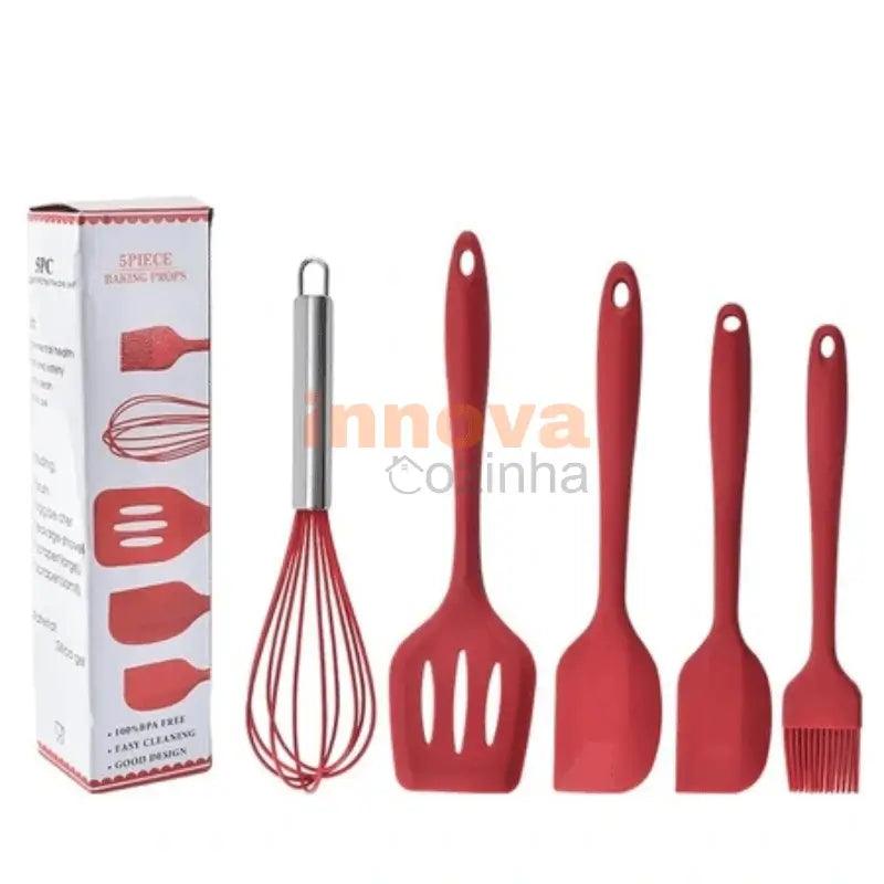 Kit Gourmet 12 Peças em Silicone & Bambu