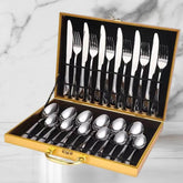 Conjunto de Talheres Premium 24 Peças em Aço Inoxidável 1010