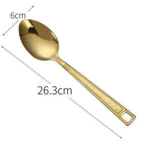 Talheres em Aço Inoxidável Dourado