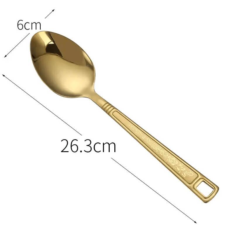Talheres em Aço Inoxidável Dourado