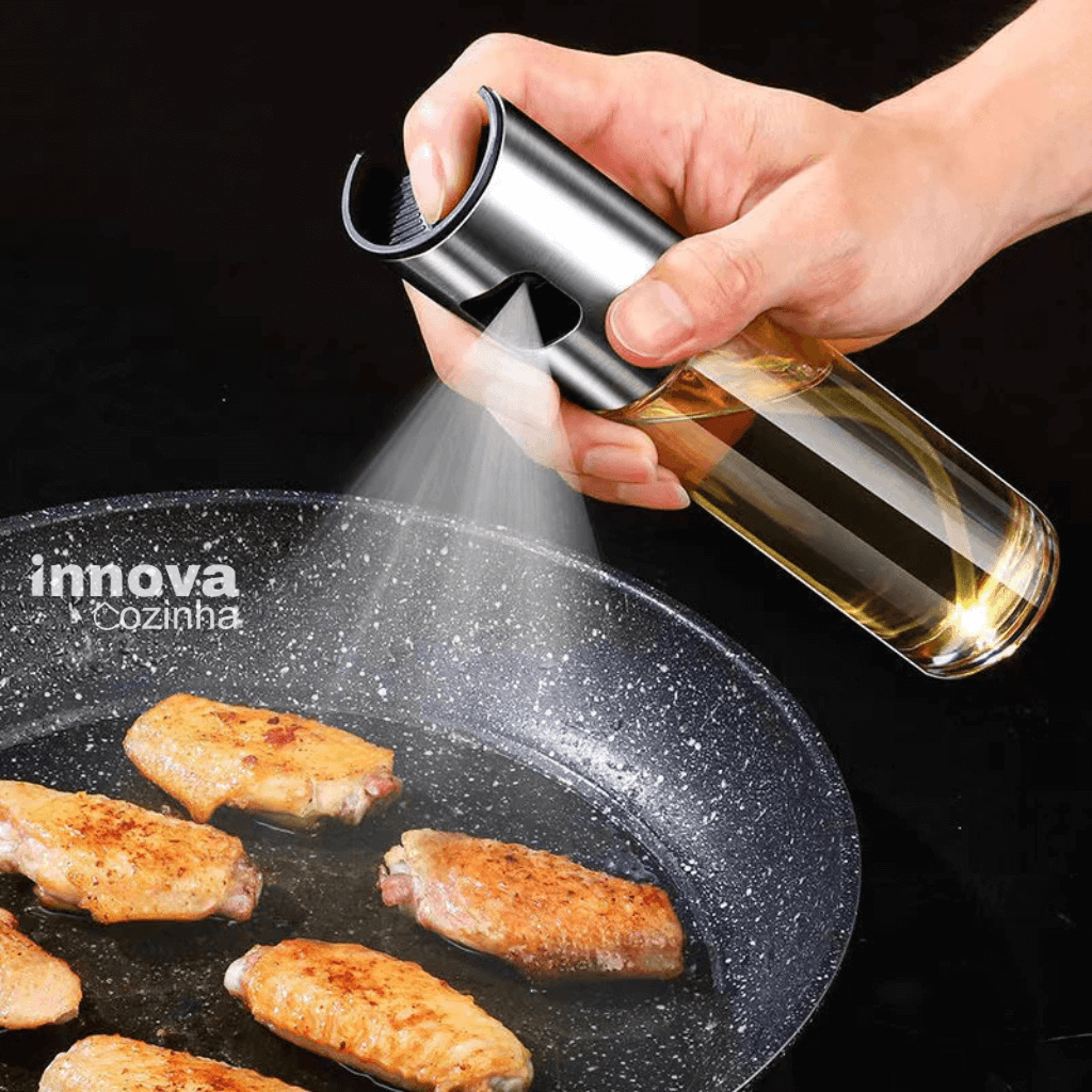 Spray Gourmet Innova | Porta Óleo Azeite Vinagre | Borrifador em Vidro 100ml - InnovaCozinha