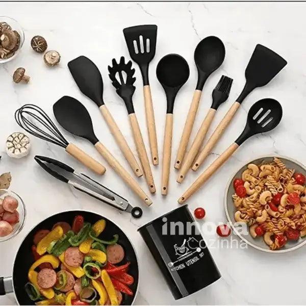 MasterChef InnovaCozinha | Kit Gourmet 12 Peças em Silicone & Bambu