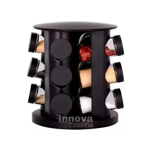 Porta Temperos e Condimentos Giratório Com 9 Potes - InnovaCozinha Spice Tower 9x - InnovaCozinha